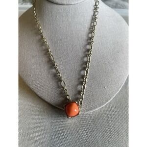 Lia Sophia 10" Necklace Silver Tone Statement Short Chain Chic Jewelry Chunky